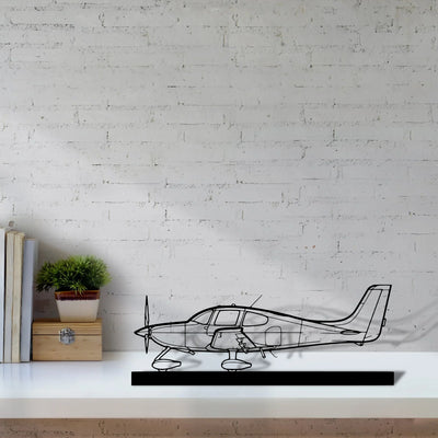 sr22 Silhouette Metal Art Stand - Turbo Silhouette