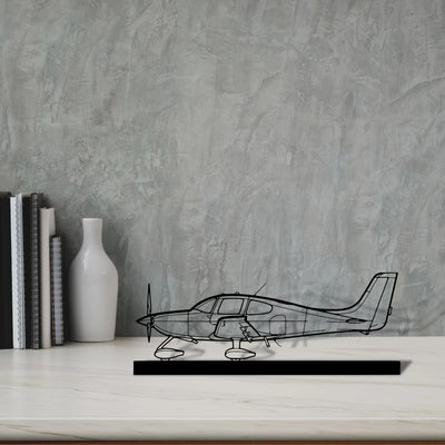 sr22 Silhouette Metal Art Stand - Turbo Silhouette