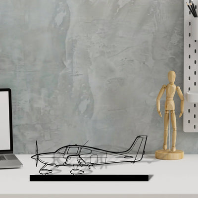 sr22 Silhouette Metal Art Stand - Turbo Silhouette