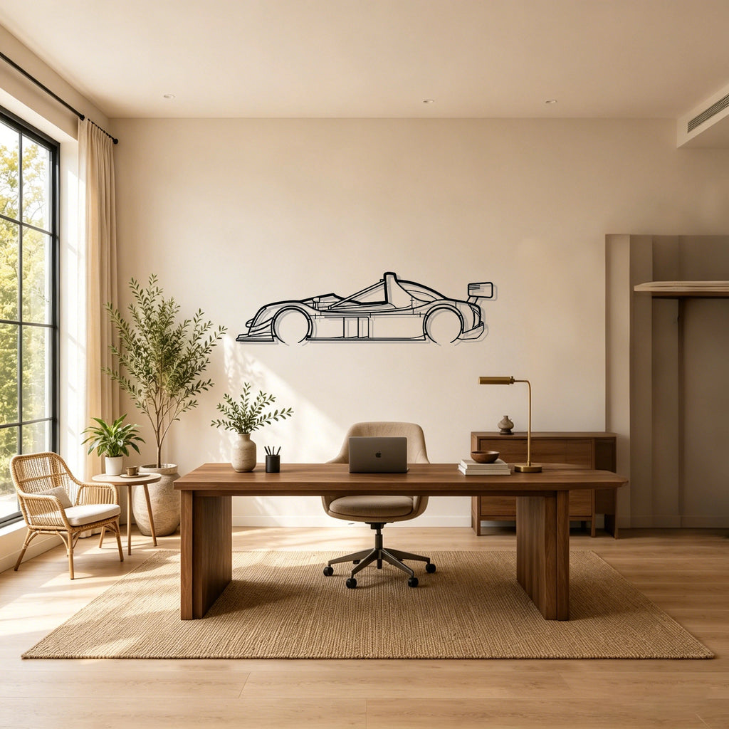 SR8 Detailed Silhouette Metal Wall Art - Classic Car Garage Decor