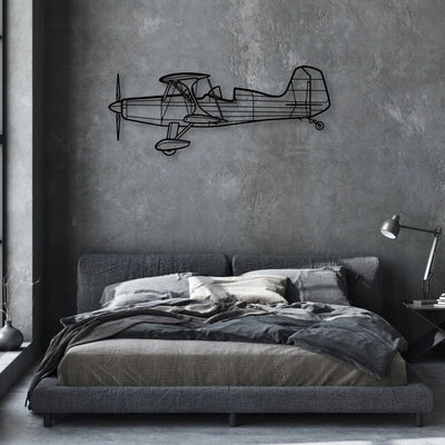 Starduster TOO-2 Classic Aircraft Silhouette Metal Wall Art - Aviation Hangar Decor