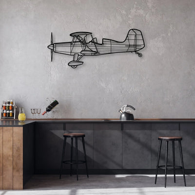 Starduster Too Classic Aircraft Silhouette Metal Wall Art - Aviation Hangar Decor