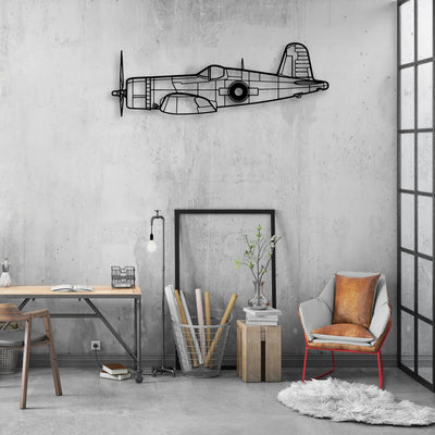 Stearman 2 Classic Aircraft Silhouette Metal Wall Art - Aviation Hangar Decor