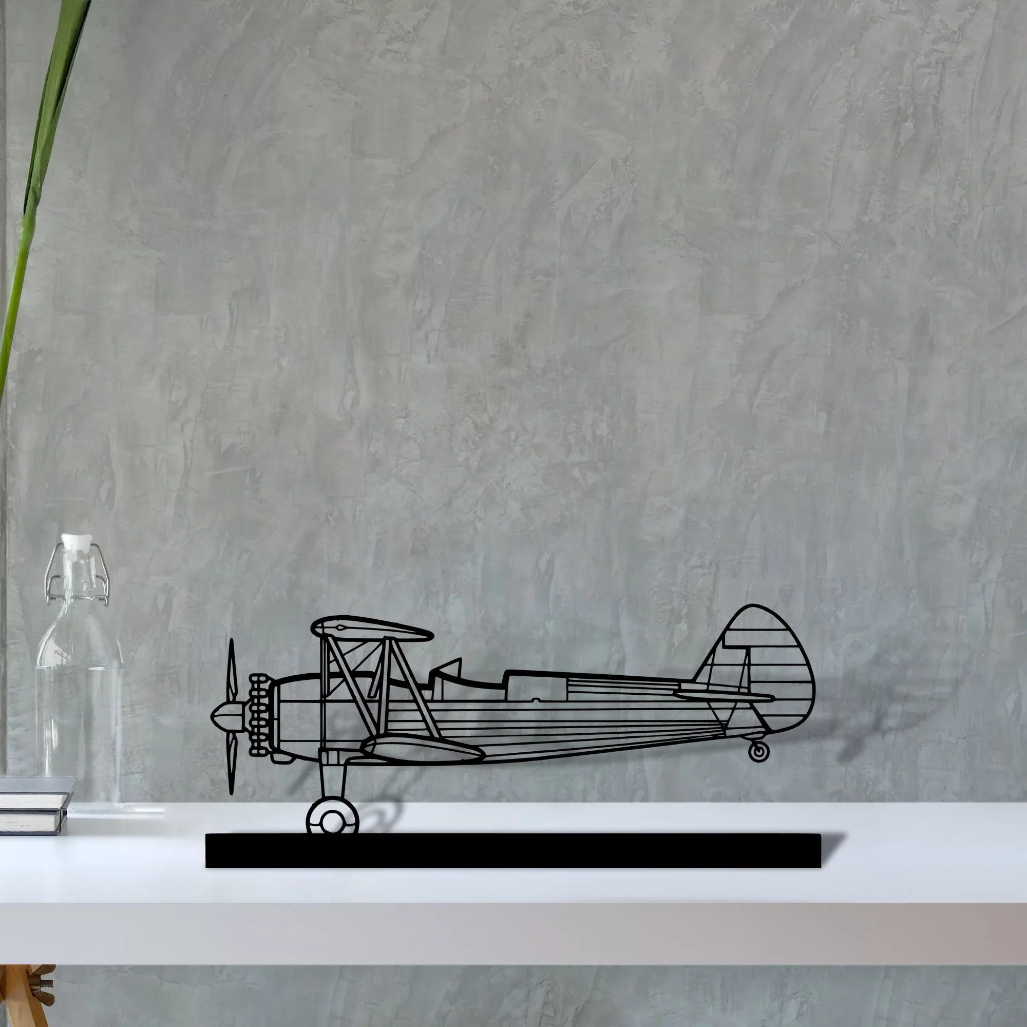 stearman-75-2 Silhouette Metal Art Stand - Turbo Silhouette