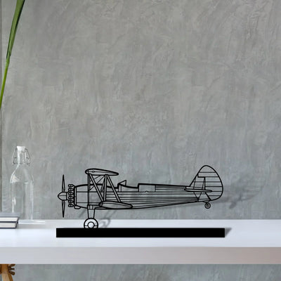 stearman-75-2 Silhouette Metal Art Stand - Turbo Silhouette