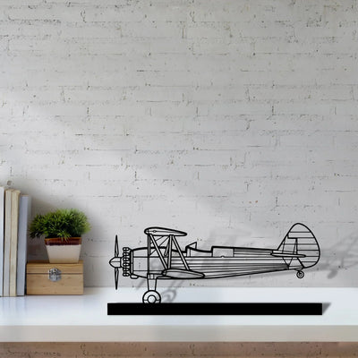 stearman-75-2 Silhouette Metal Art Stand - Turbo Silhouette