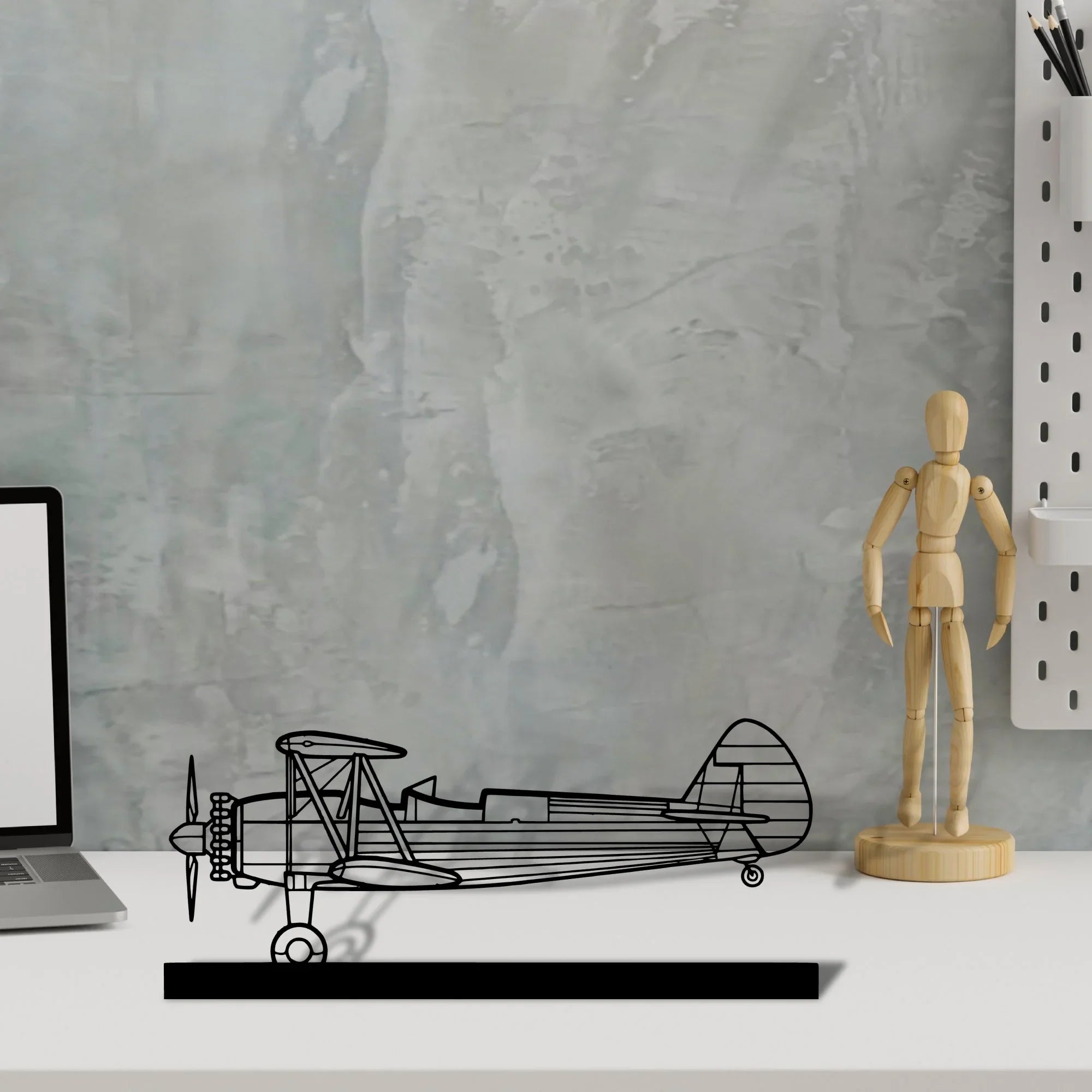 stearman-75-2 Silhouette Metal Art Stand - Turbo Silhouette