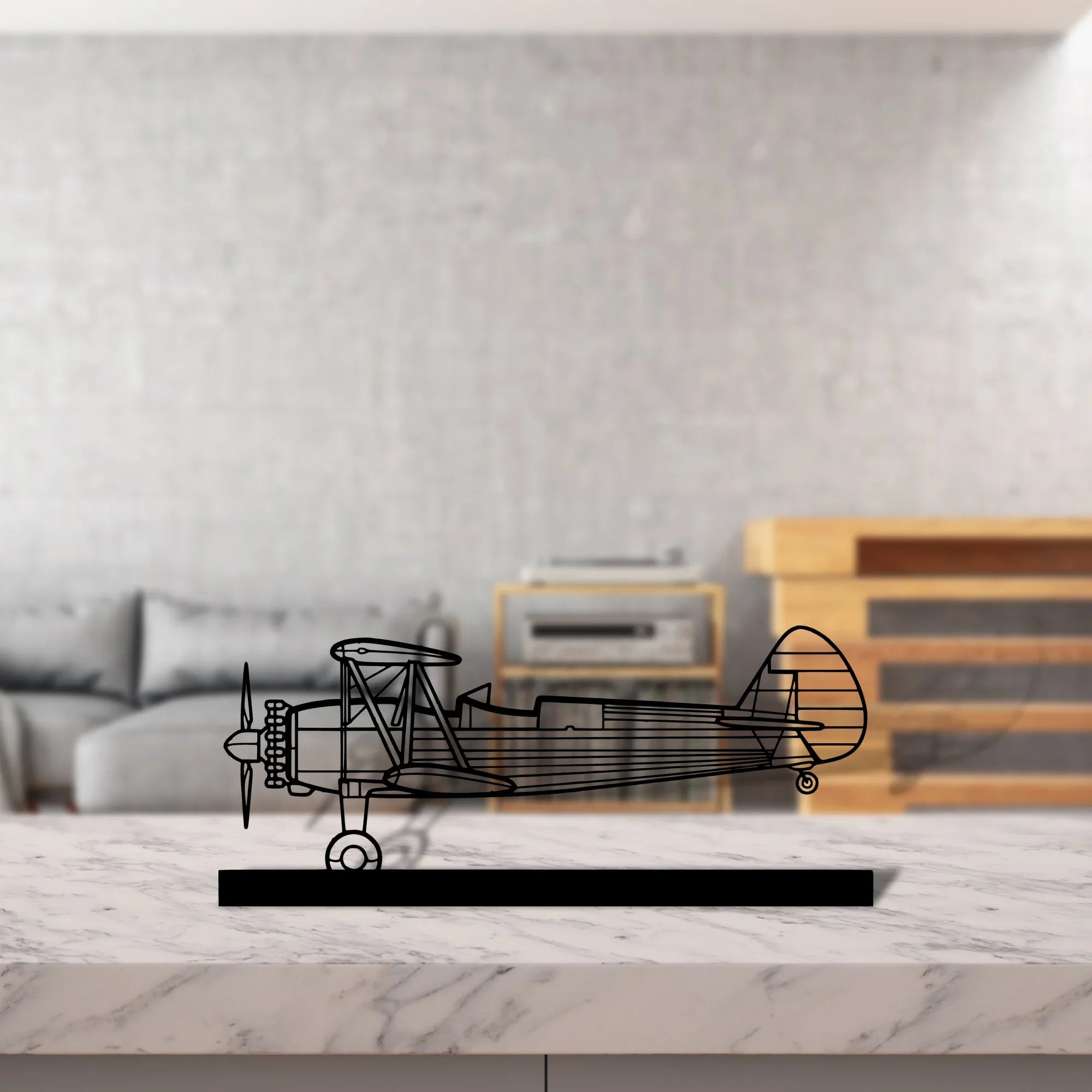 stearman-75-2 Silhouette Metal Art Stand - Turbo Silhouette