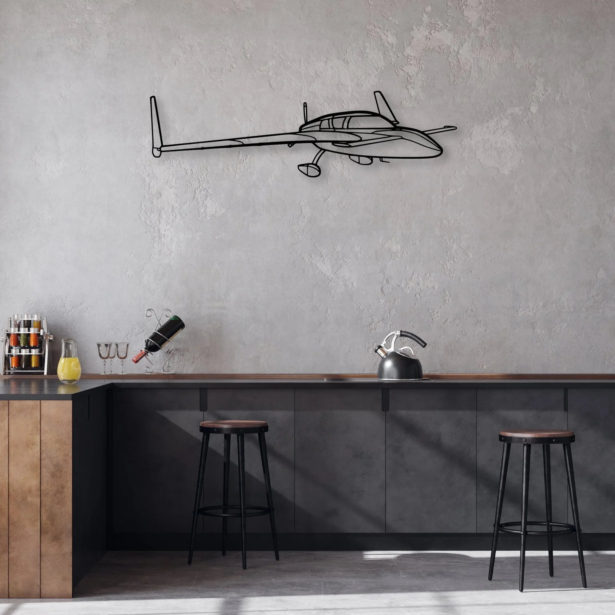 Stol CH-701 Classic Aircraft Silhouette Metal Wall Art - Aviation Hangar Decor