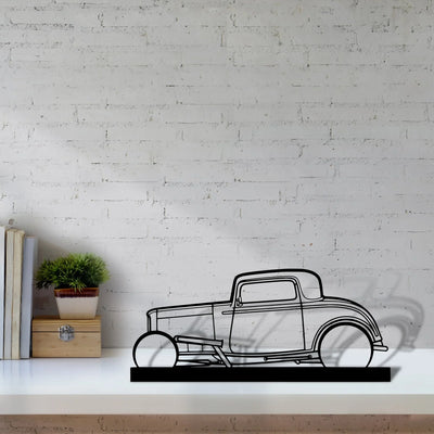 street-rod-1932 Silhouette Metal Art Stand - Turbo Silhouette