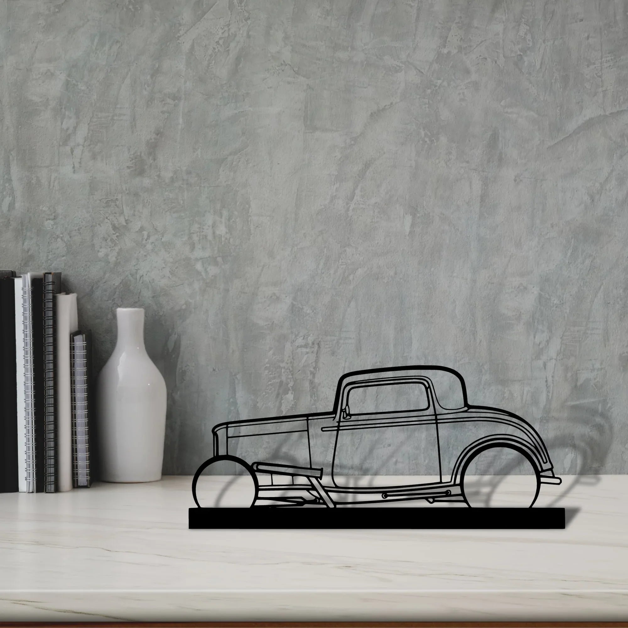 street-rod-1932 Silhouette Metal Art Stand - Turbo Silhouette