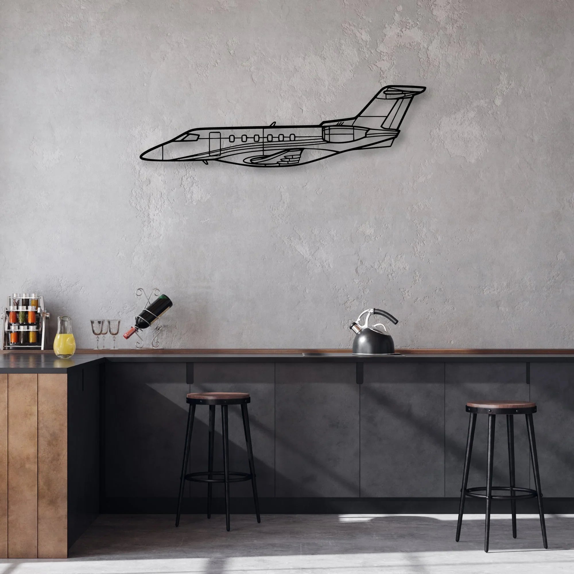 Super Petrel LS Classic Aircraft Silhouette Metal Wall Art - Aviation Hangar Decor