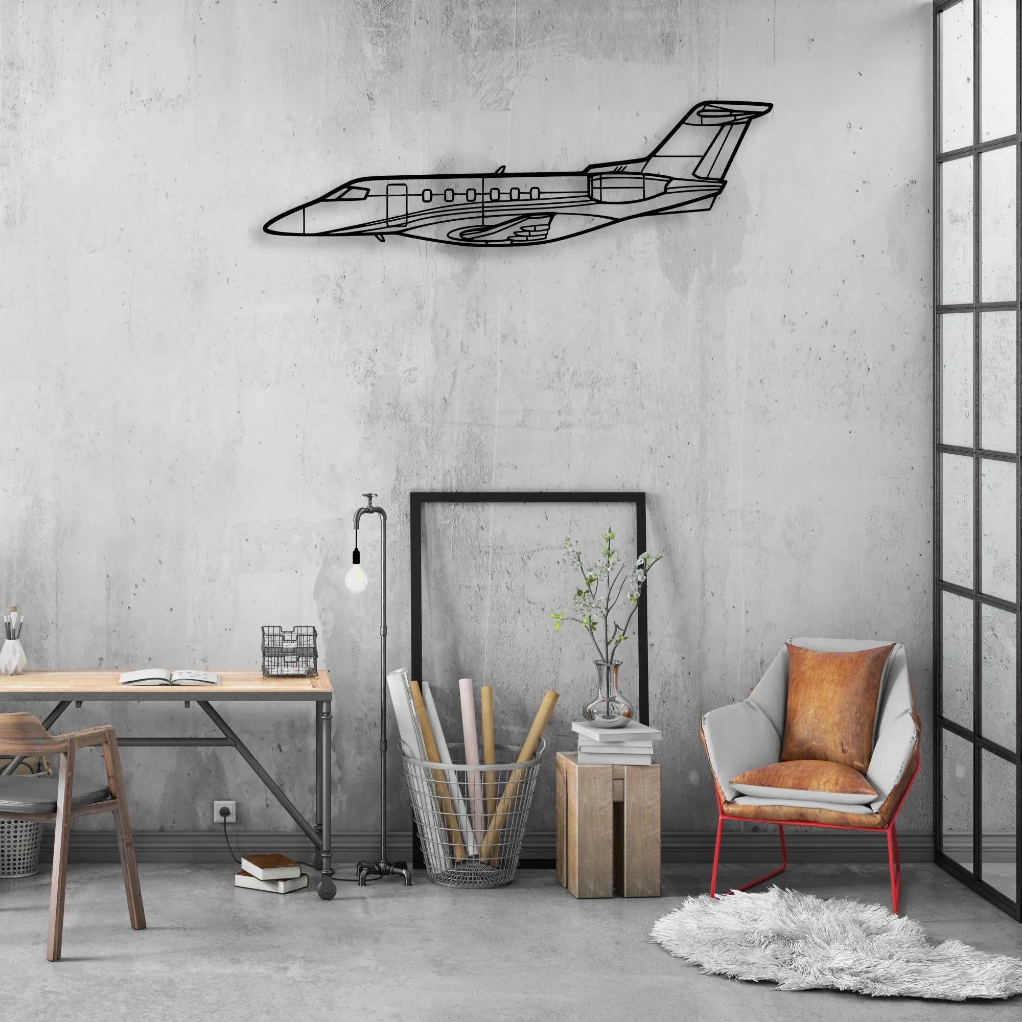 Super Petrel LS Classic Aircraft Silhouette Metal Wall Art - Aviation Hangar Decor