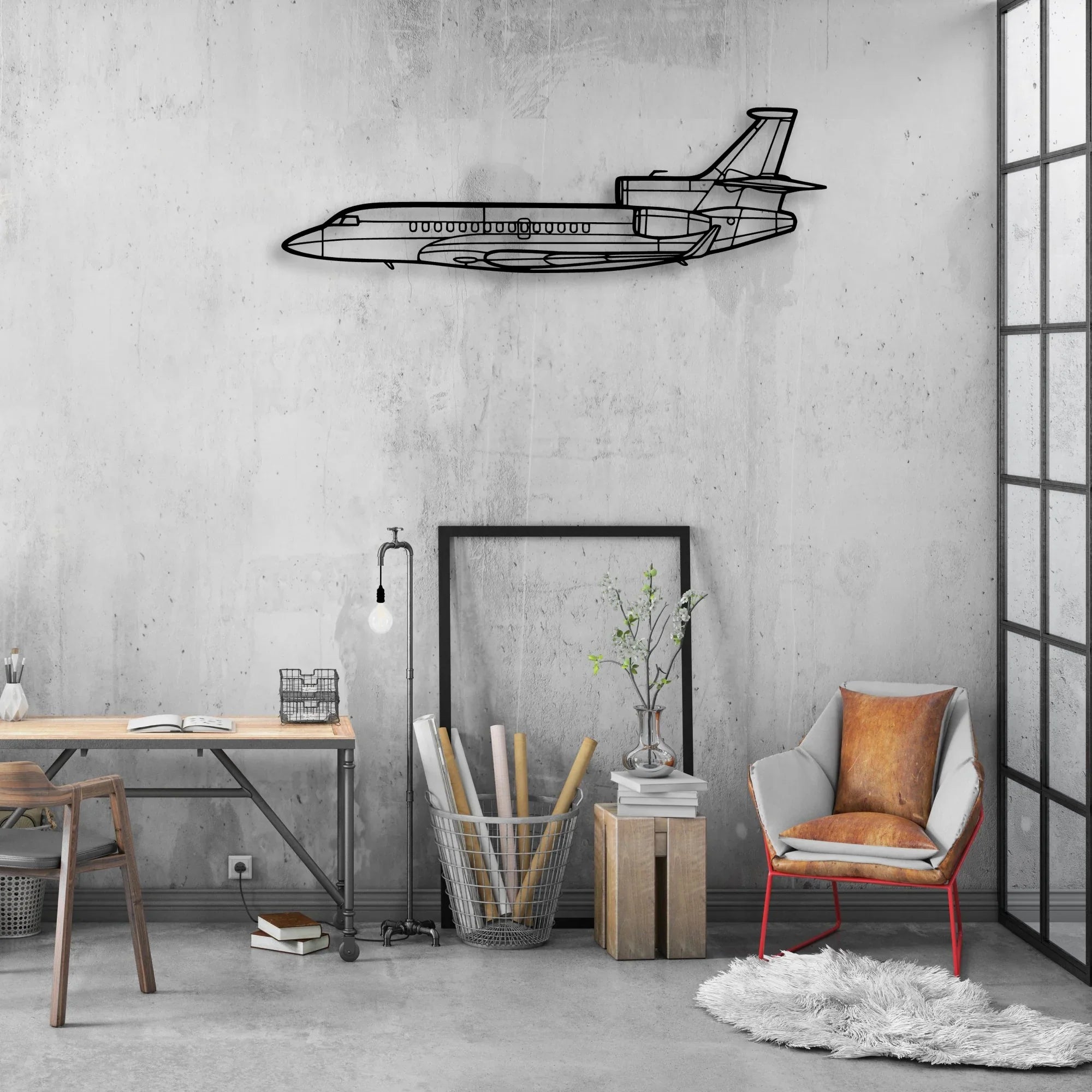 Super Scorpion Classic Aircraft Silhouette Metal Wall Art - Aviation Hangar Decor