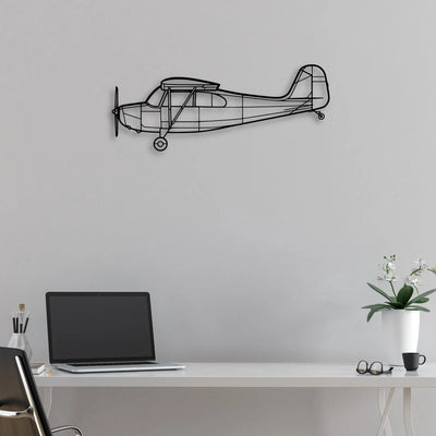 T-28 Trojan 2 Classic Aircraft Silhouette Metal Wall Art - Aviation Hangar Decor