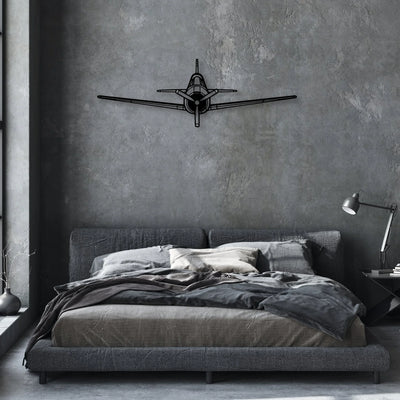T-28 Trojan Classic Aircraft Silhouette Metal Wall Art - Aviation Hangar Decor