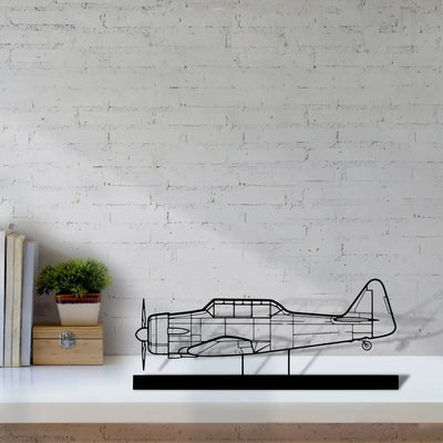 t-6g-texan-2 Silhouette Metal Art Stand - Turbo Silhouette
