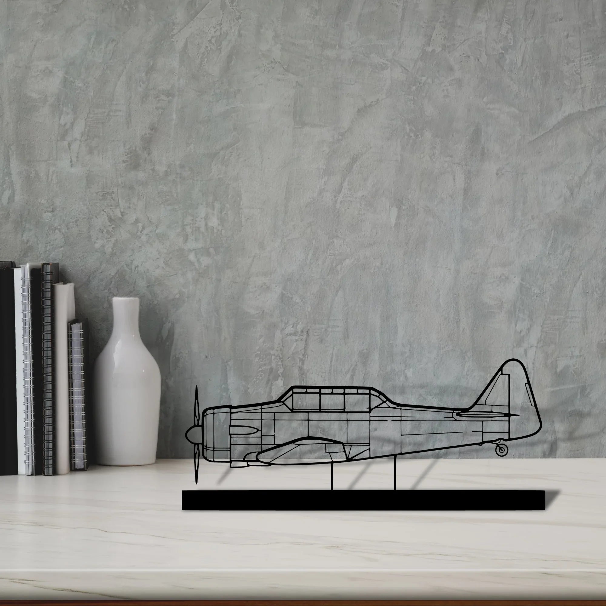 t-6g-texan-2 Silhouette Metal Art Stand - Turbo Silhouette
