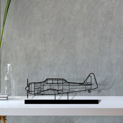 t-6g-texan-3 Silhouette Metal Art Stand - Turbo Silhouette