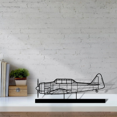 t-6g-texan-3 Silhouette Metal Art Stand - Turbo Silhouette