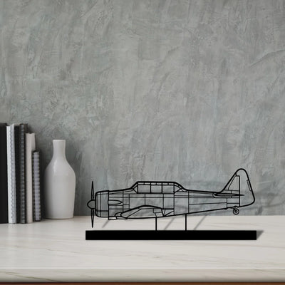t-6g-texan-3 Silhouette Metal Art Stand - Turbo Silhouette