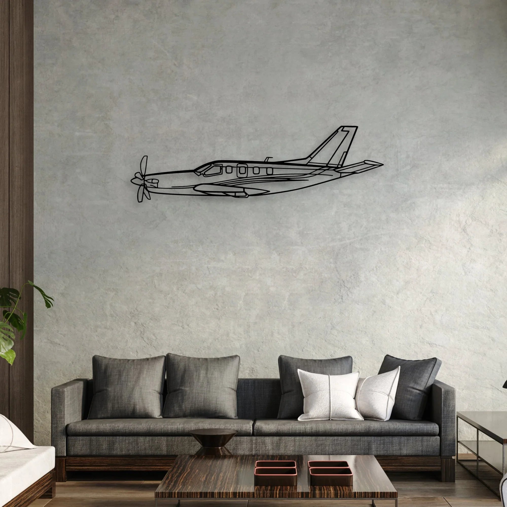 TBM-2 Classic Aircraft Silhouette Metal Wall Art - Aviation Hangar Decor