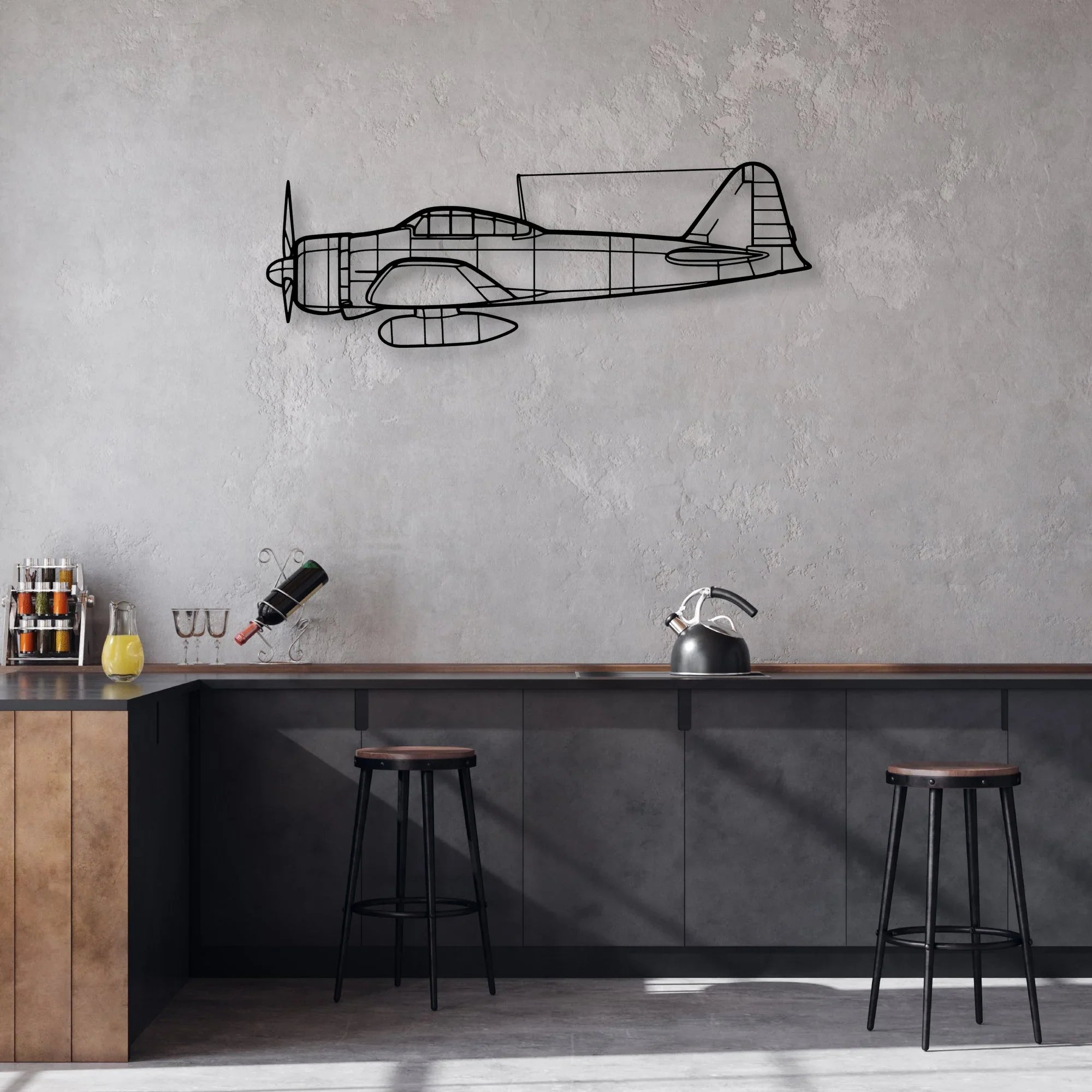 TBM-700B Classic Aircraft Silhouette Metal Wall Art - Aviation Hangar Decor