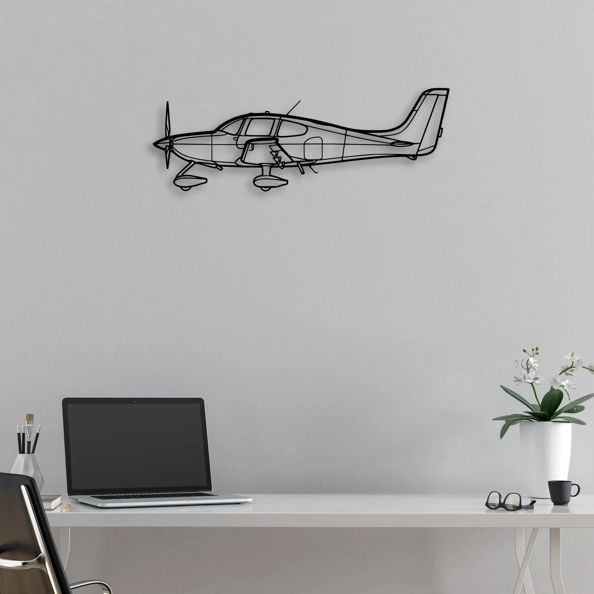 Tempest MK V Classic Aircraft Silhouette Metal Wall Art - Aviation Hangar Decor