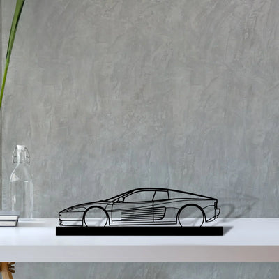 testarossa Silhouette Metal Art Stand - Turbo Silhouette