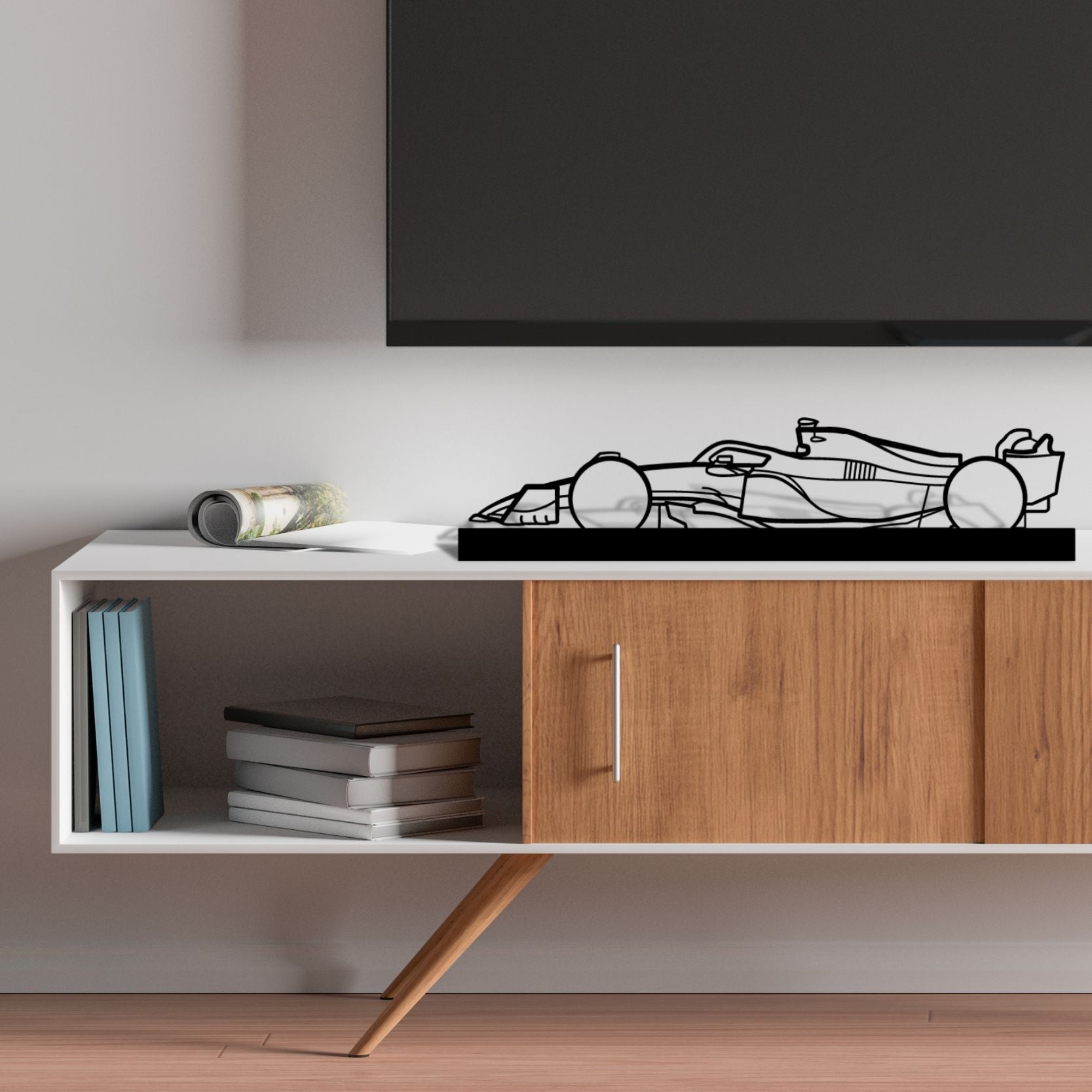 F1 2022 Mercedes Silhouette Metal Art Stand