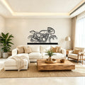 Thruxton TFC Silhouette Metal Art Stand - Classic Car Garage Decor