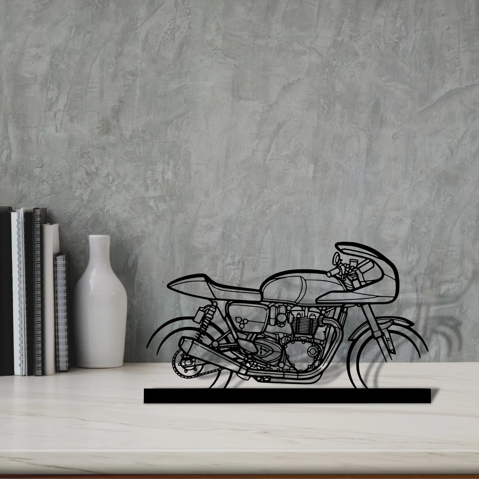 thruxton-tfc Silhouette Metal Art Stand - Turbo Silhouette