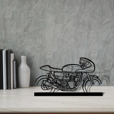 thruxton-tfc Silhouette Metal Art Stand - Turbo Silhouette