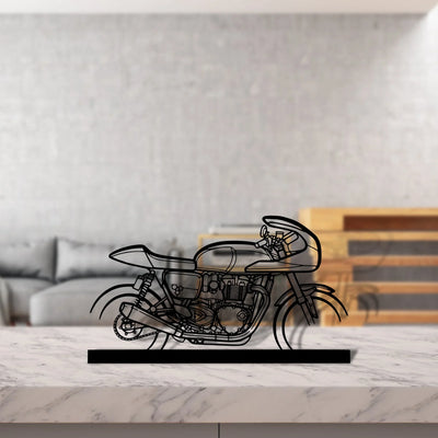 thruxton-tfc Silhouette Metal Art Stand - Turbo Silhouette