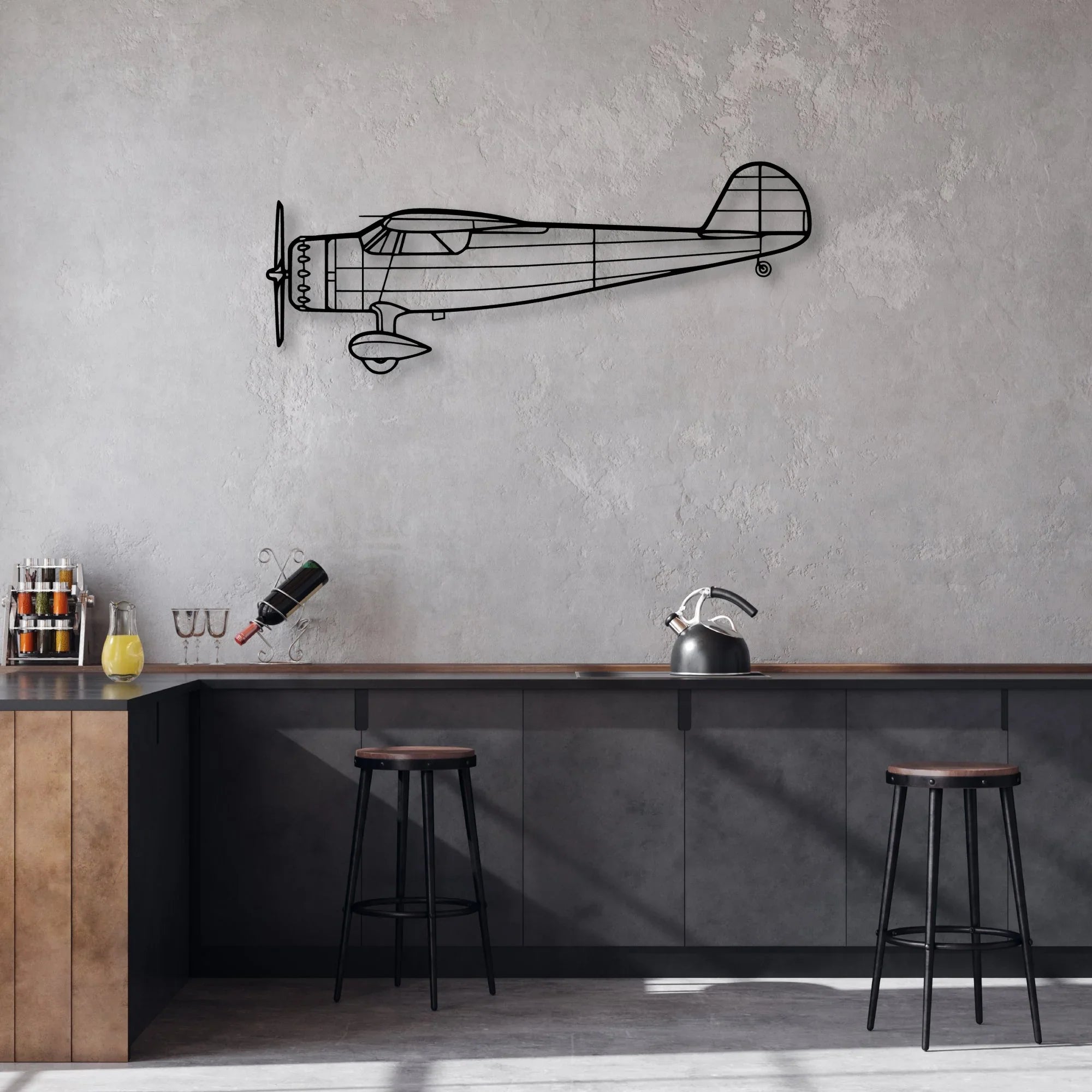 Tornado 10 Classic Aircraft Silhouette Metal Wall Art - Aviation Hangar Decor