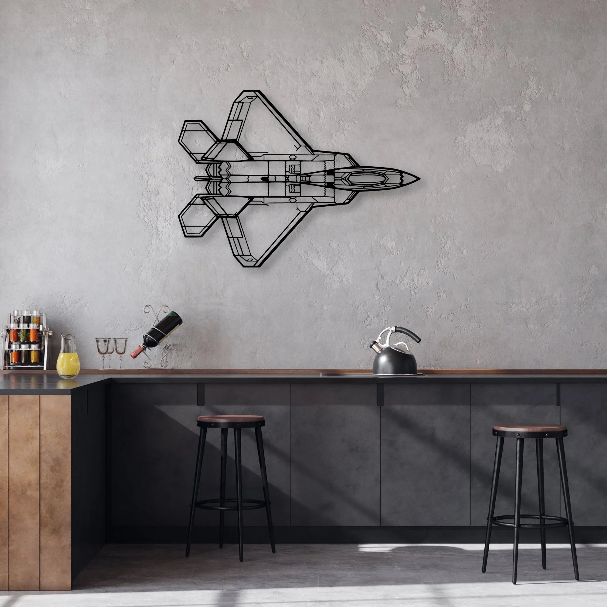 Tornado 2 Classic Aircraft Silhouette Metal Wall Art - Aviation Hangar Decor