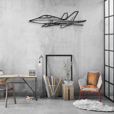 Tornado 3 Classic Aircraft Silhouette Metal Wall Art - Aviation Hangar Decor