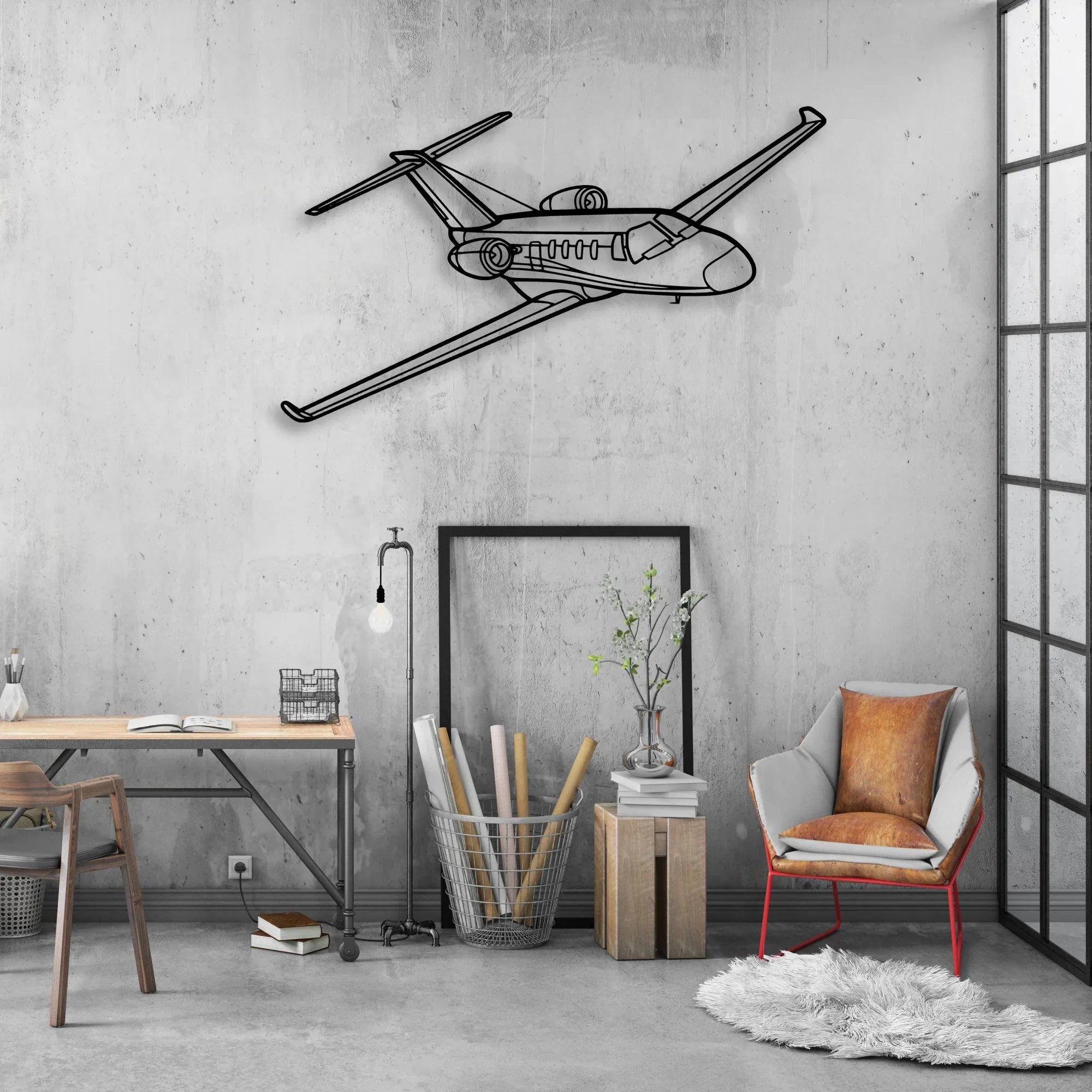 Tornado 5 Classic Aircraft Silhouette Metal Wall Art - Aviation Hangar Decor
