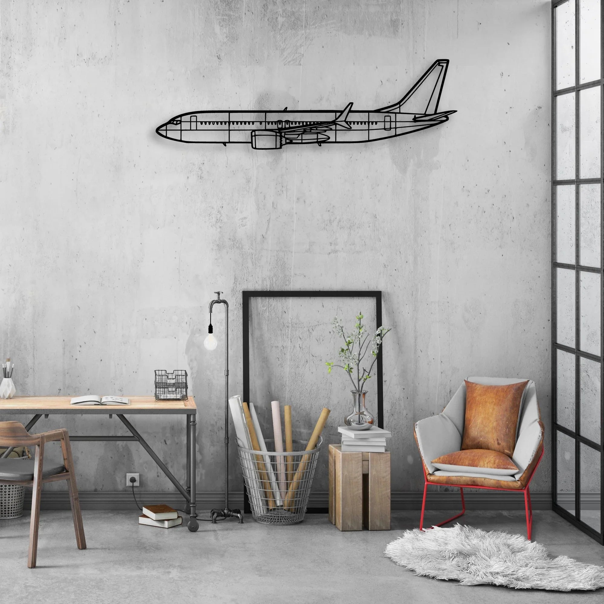 Tornado 6 Classic Aircraft Silhouette Metal Wall Art - Aviation Hangar Decor