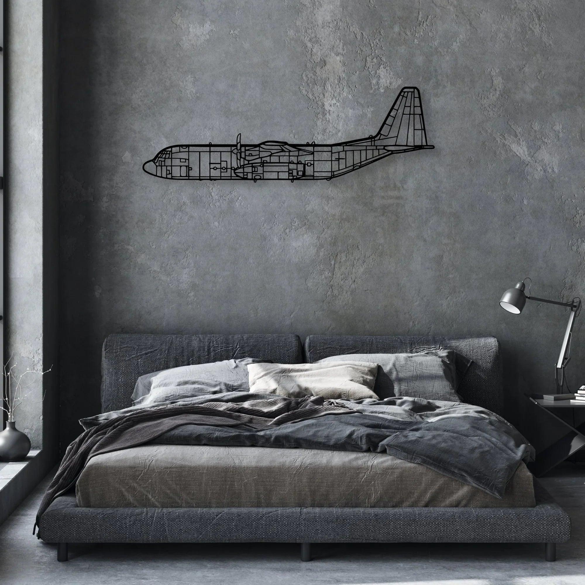 Tornado 7 Classic Aircraft Silhouette Metal Wall Art - Aviation Hangar Decor