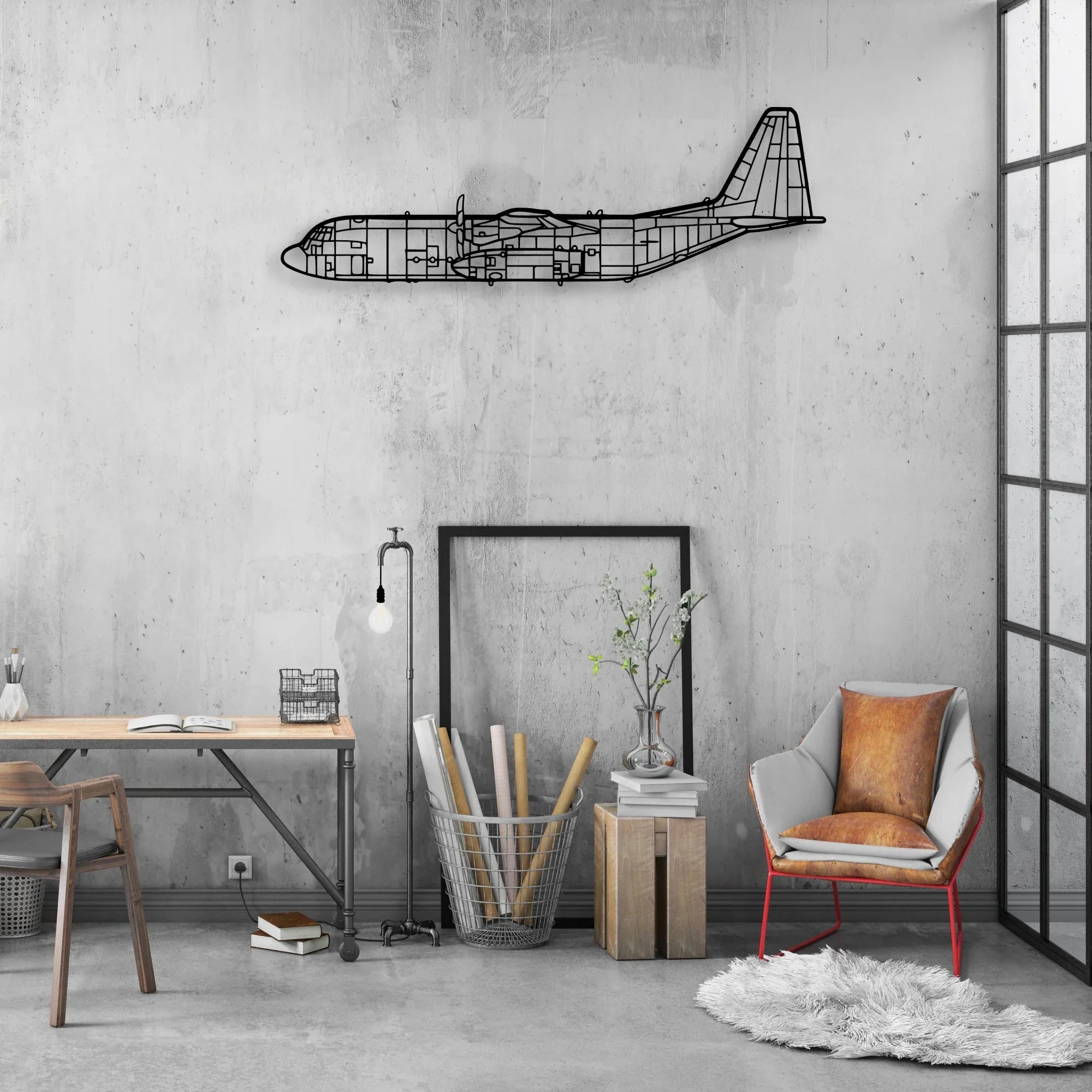 Tornado 7 Classic Aircraft Silhouette Metal Wall Art - Aviation Hangar Decor