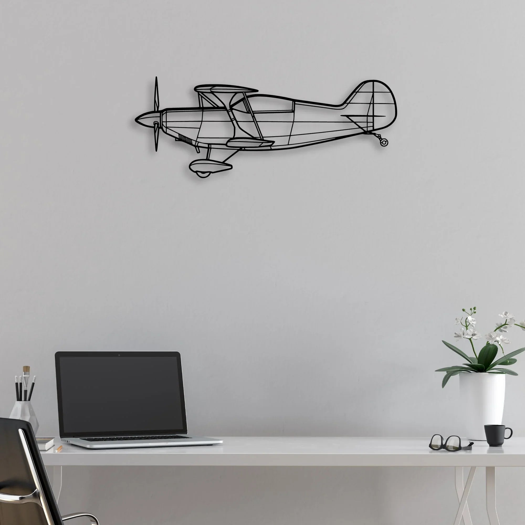 Tornado 8 Classic Aircraft Silhouette Metal Wall Art - Aviation Hangar Decor