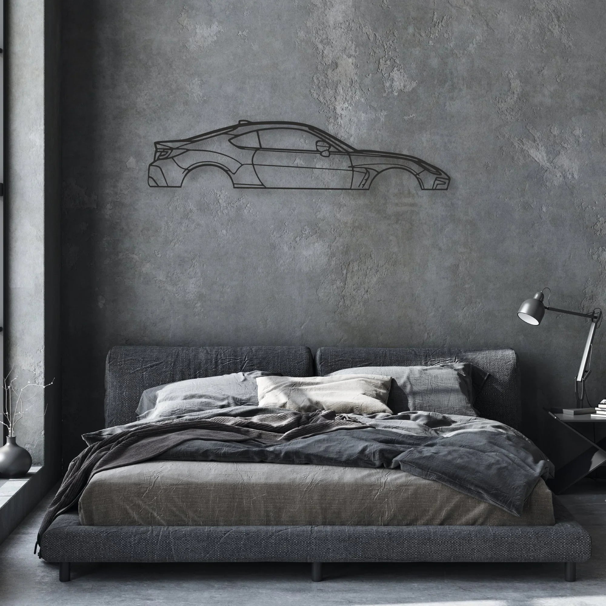 toyota gr86 Classic Silhouette Metal Wall Art - Automotive Garage Decor