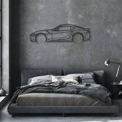 toyota gr supra Classic Silhouette Metal Wall Art - Automotive Garage Decor