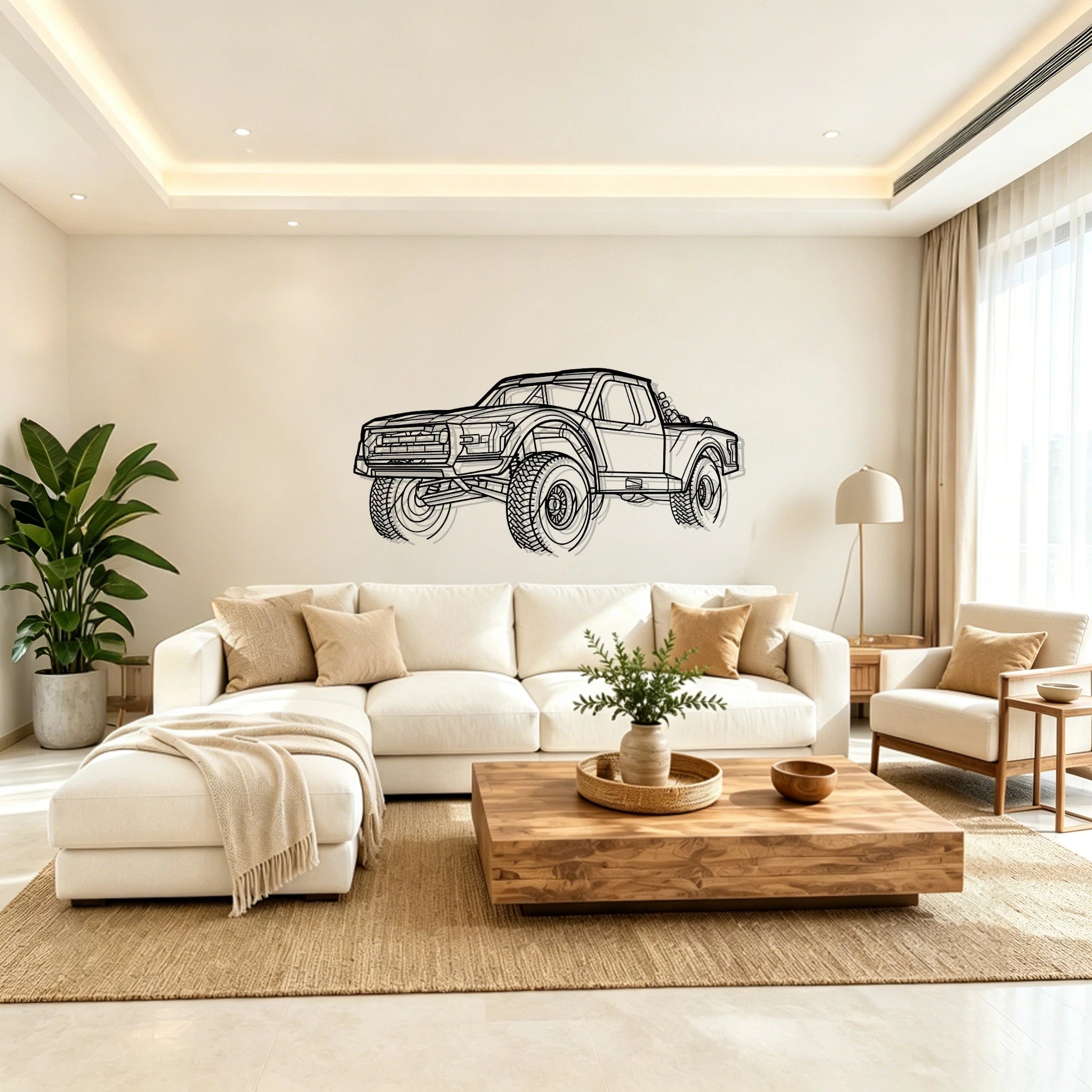 Trophy Truck 6100 Angled View Metal Wall Art - Classic Car Garage Decor