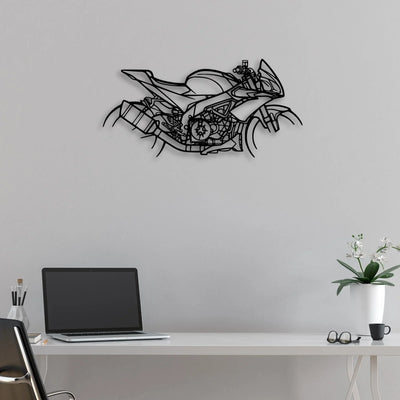 Tuono 2018 Classic Motorcycle Silhouette Metal Wall Art - Moto Garage Decor