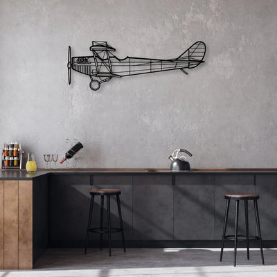 Typhoon Classic Aircraft Silhouette Metal Wall Art - Aviation Hangar Decor