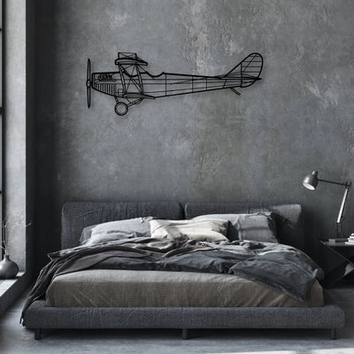 Typhoon Classic Aircraft Silhouette Metal Wall Art - Aviation Hangar Decor