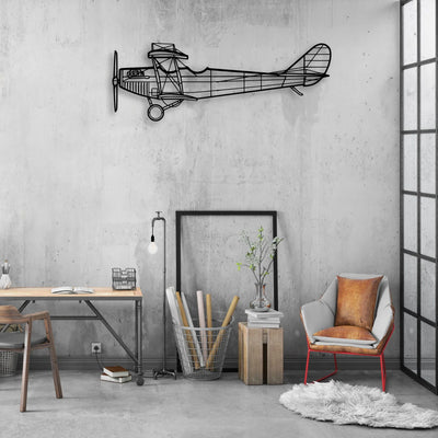 Typhoon Classic Aircraft Silhouette Metal Wall Art - Aviation Hangar Decor