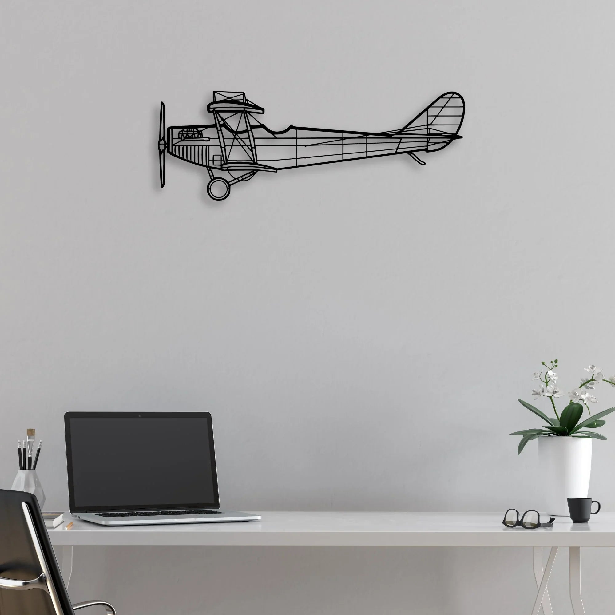 Typhoon Classic Aircraft Silhouette Metal Wall Art - Aviation Hangar Decor